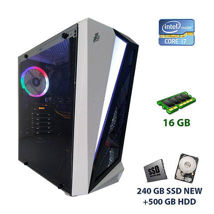 1stPlayer R5-3R1-WH LED White Tower NEW / Intel Core i7-2600K (4 (8) ядра по 3.4 - 3.8 GHz) / 16 GB DDR3 / 240, фото 1