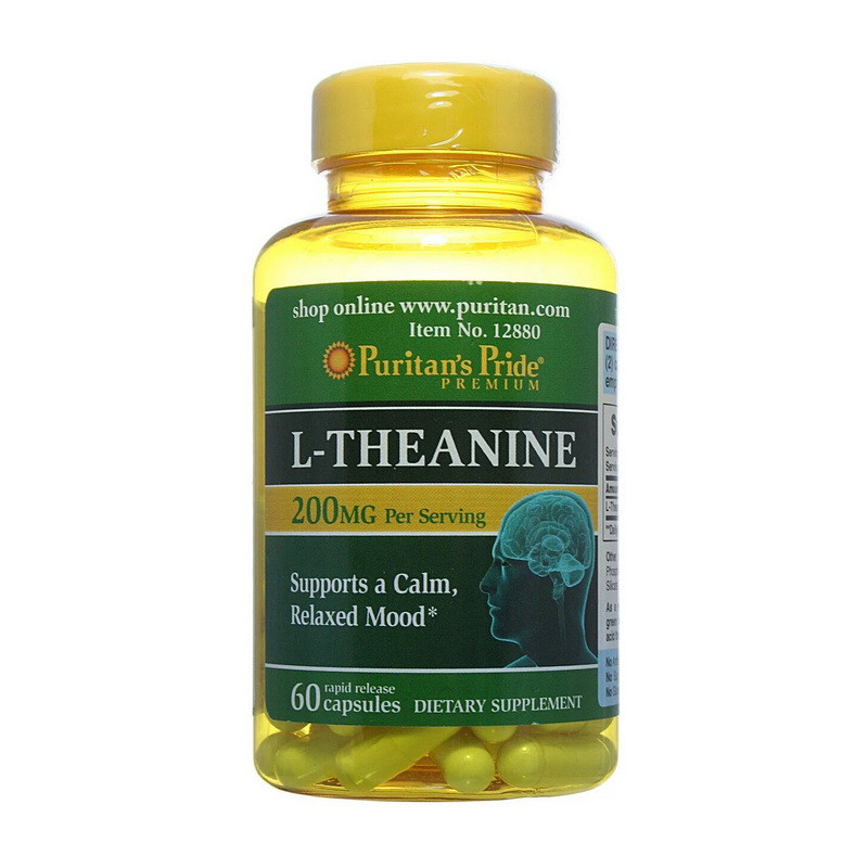 Теанин Puritan's Pride L-Theanine 200 mg 60 капсул