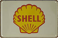 Металлическая табличка / постер "Shell (Белый Фон)" 30x20см (ms-002524)