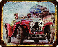 Металлическая табличка / постер "Riley MPH (RAC Tourist Trophy 1933)" 22x18см (ms-002420)