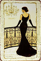 Металлическая табличка / постер "Уличная Мода В Париже" 20x30см (ms-002311)