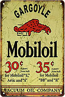 Металлическая табличка / постер "Gargoyle Mobiloil " 20x30см (ms-002287)