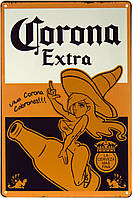 Металлическая табличка / постер "Corona Extra (Viva Corona Cabrones!!!)" 20x30см (ms-002278)