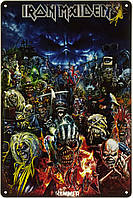 Металлическая табличка / постер "Iron Maiden (Hammer)" 20x30см (ms-002275)