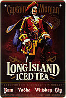 Металлическая табличка / постер "Капитан Морган / Captain Morgan (Long Island Iced Tea)" 20x30см (ms-002248)