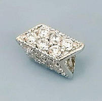 Кулон XР. Родій. Камені: білий циркон. Діаметр кулона: 1,2 см.