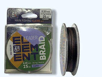 Шнур Zeox Element Leader Braid 25 м. Camo 0.12
