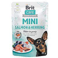 Brit Care Mini pouch Salmon&Herring філе в соусі (лосось і оселедець)