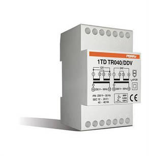 Понижуючий трансформатор 230/12х2 40Вт TDTR040 на DIN-рейку