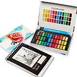 Набір для малювання акварельні фарби з акварельним папером + скетчбук на 50 аркушів формат А5, фото 2