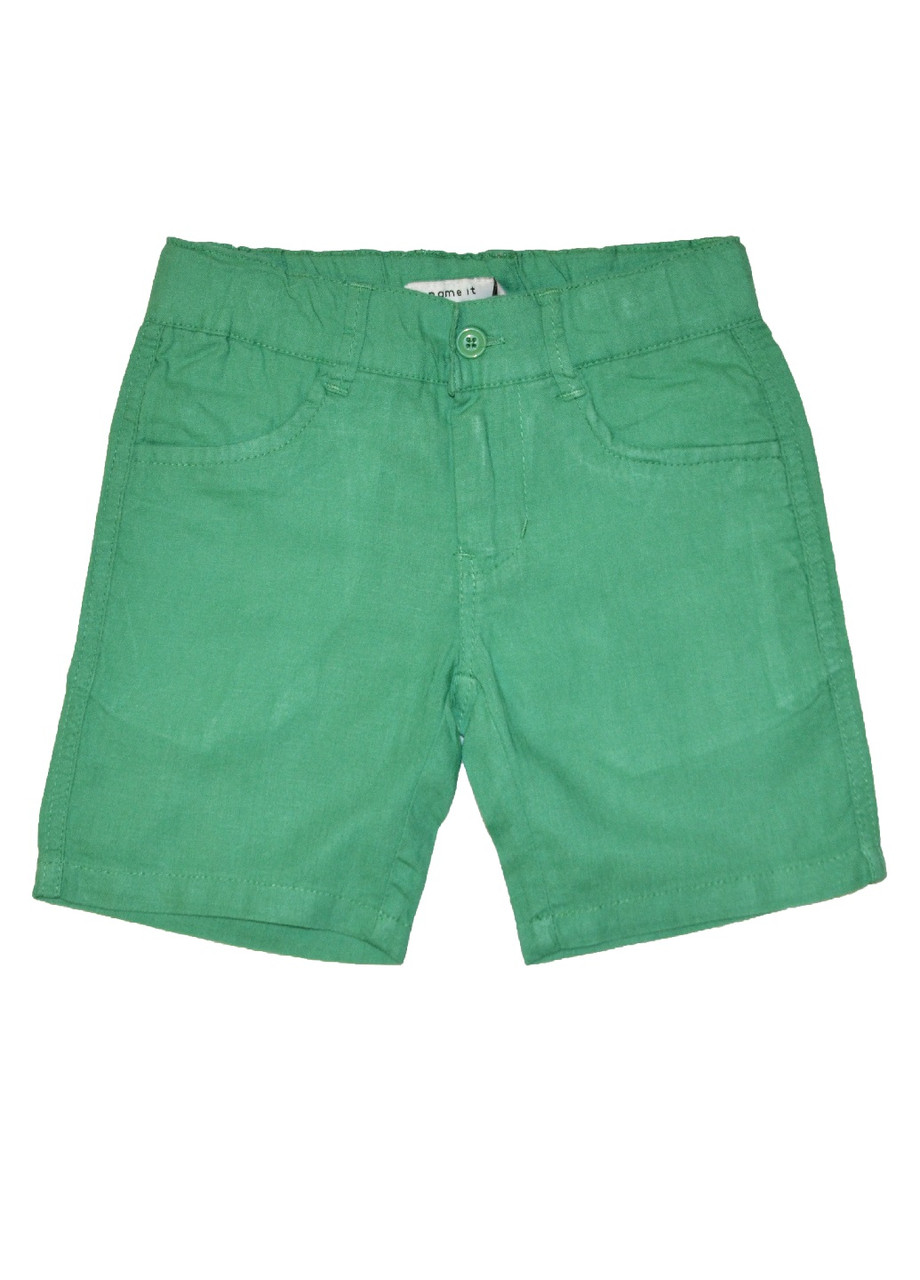Шорти льняні для дівчинки зелені 110 см.