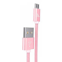 USB кабель Hoco X2 micro USB довжина 1 метр Рожевий