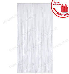 Шторка із фольги для фотозони, 2х1 м., колір - білий