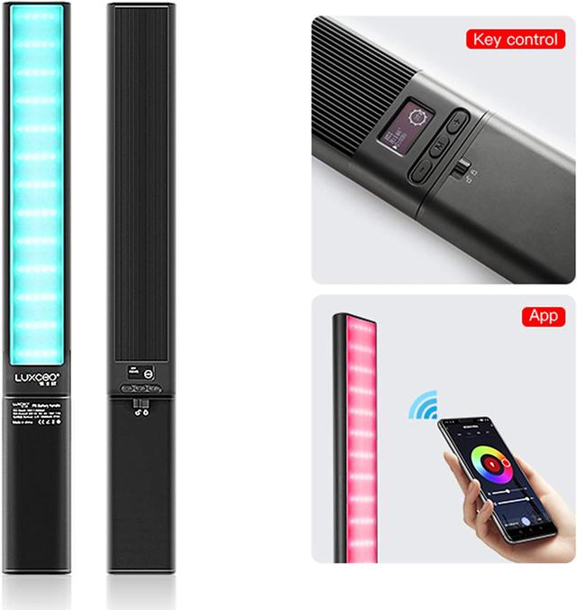 Портативная светодиодная RGB лампа LUXCEO, возможность работы как PowerBank приложение и кнопки управления