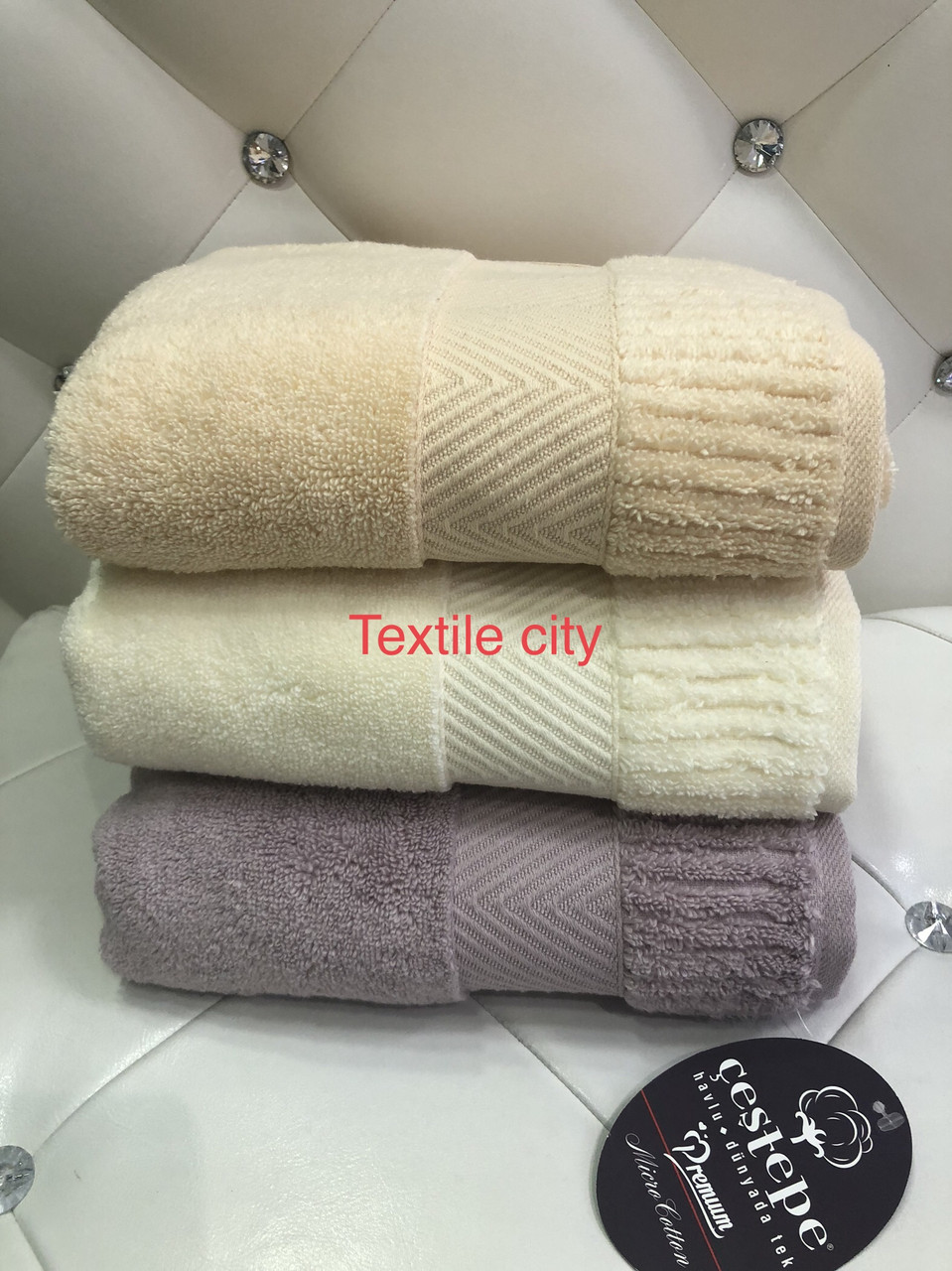 Рушники махрові для обличчя  та рук CESTEPE Premium Microcotton SARAY -1 50*90 см 3 шт