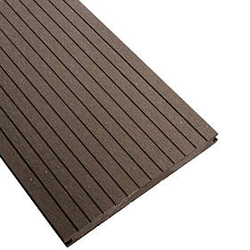 Террасна дошка шовна Holzdorf Масив Brush 140х20х2400 мм Горіх