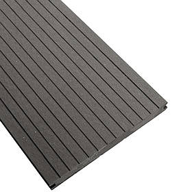 Терасна дошка шовна Holzdorf Масив Brush 140х20х2400 мм Графіт