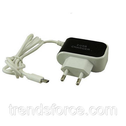 Адаптер 8600 3 Usb Micro v8 180571, фото 2