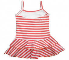 Сарафан ясельний "Смужки", зріст 86, колір кораловий