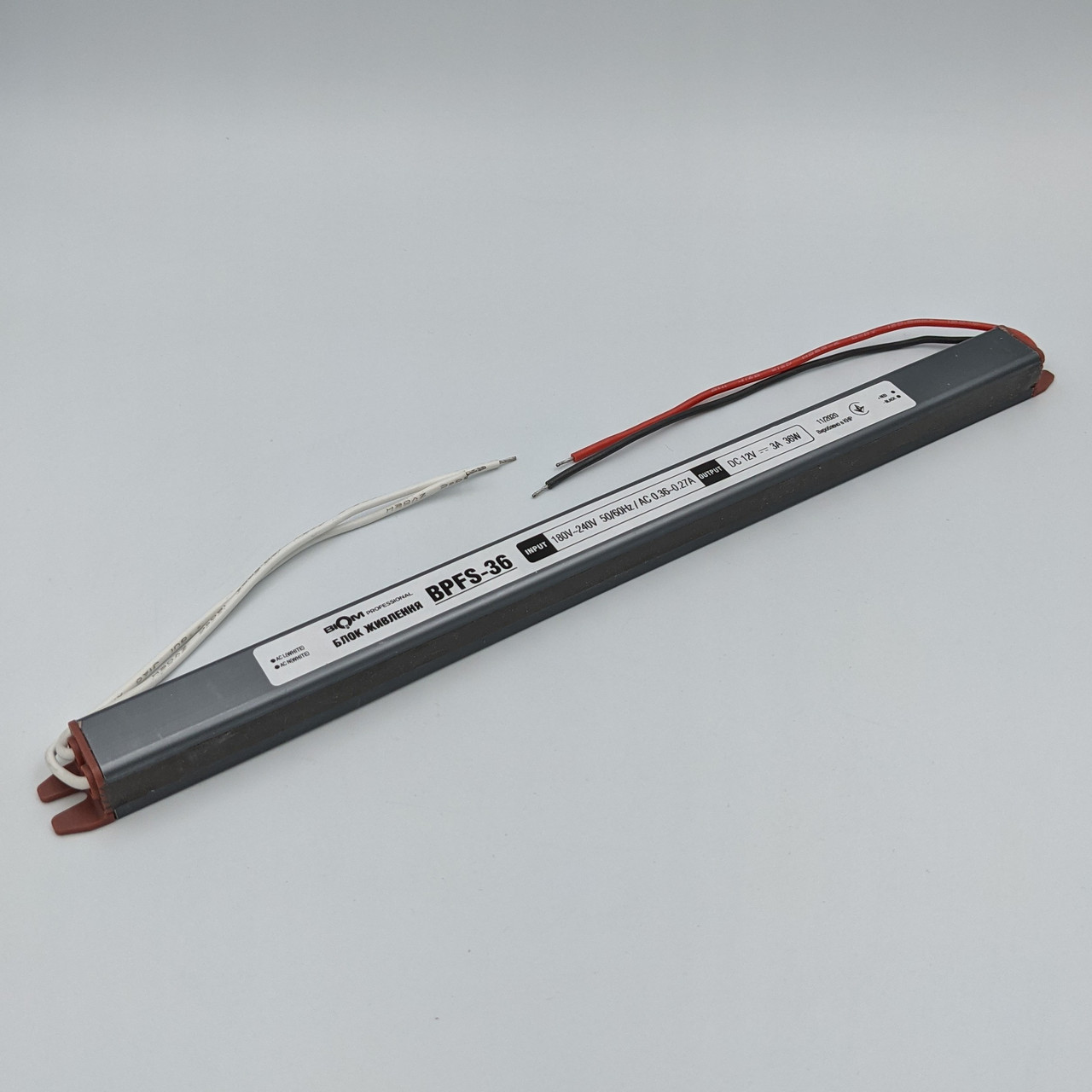 Вузький блок живлення IP67 BIOM Professional DC12 36W BPFS-36 3А