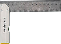 Угольник с уровнем VOREL 150 мм / 5 " метрическая и дюймовые шкалы, алюминий + сталь
