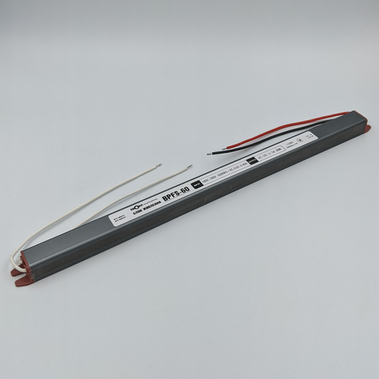 Вузький блок живлення IP67 BIOM Professional DC12 60W BPFS-60 5А