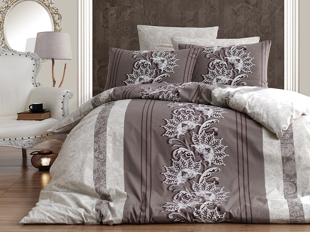 Комплект постільної білизни First Choice Ranforce "Nell Kahve" R 191