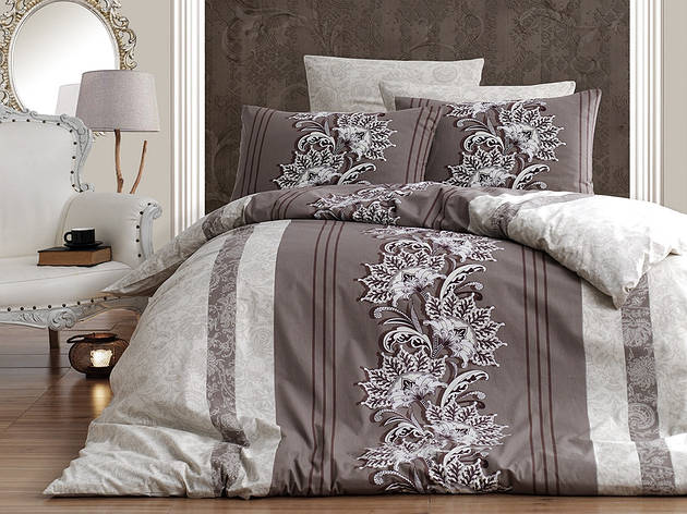 Комплект постільної білизни First Choice Ranforce "Nell Kahve" R 191, фото 1