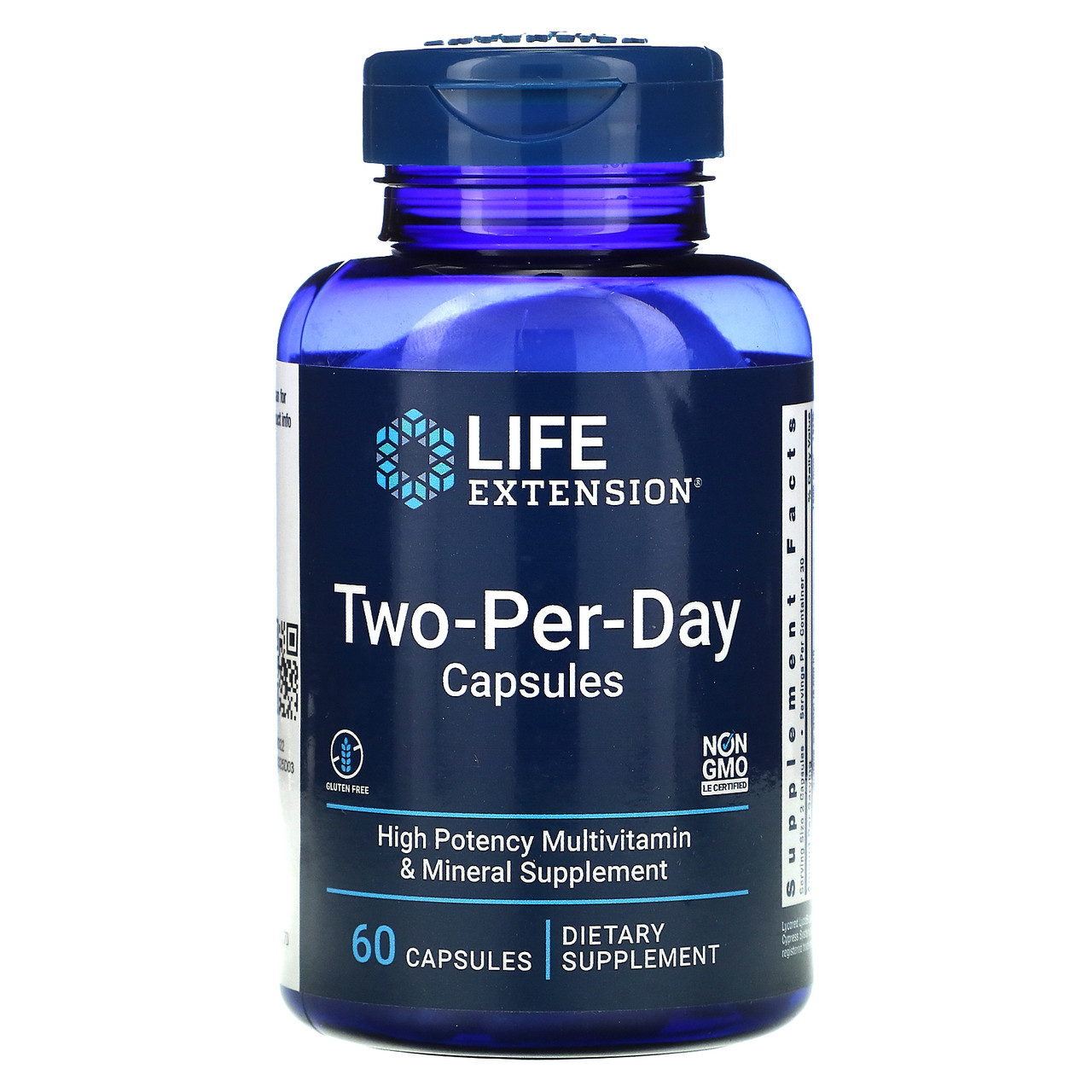 Мультивітаміни та мінерали Two-Per-Day 60 капсул для вживання двічі на день, Life Extension