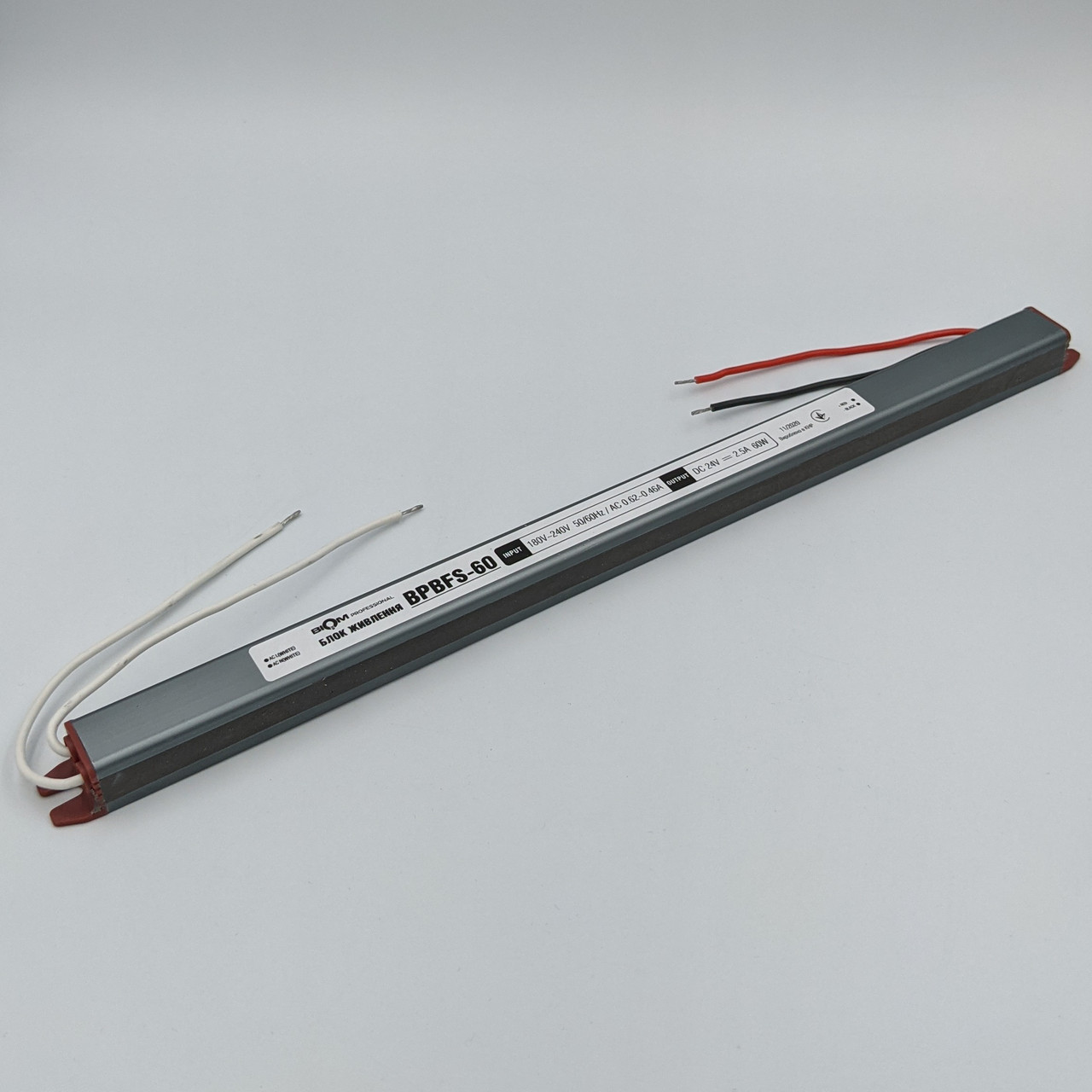 Вузький блок живлення IP67 BIOM Professional DC24 60W BPBFS-60 2,5 А