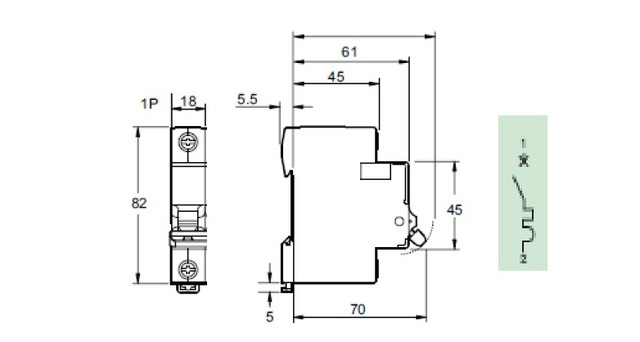 Автомат Шнайдер 63а схема