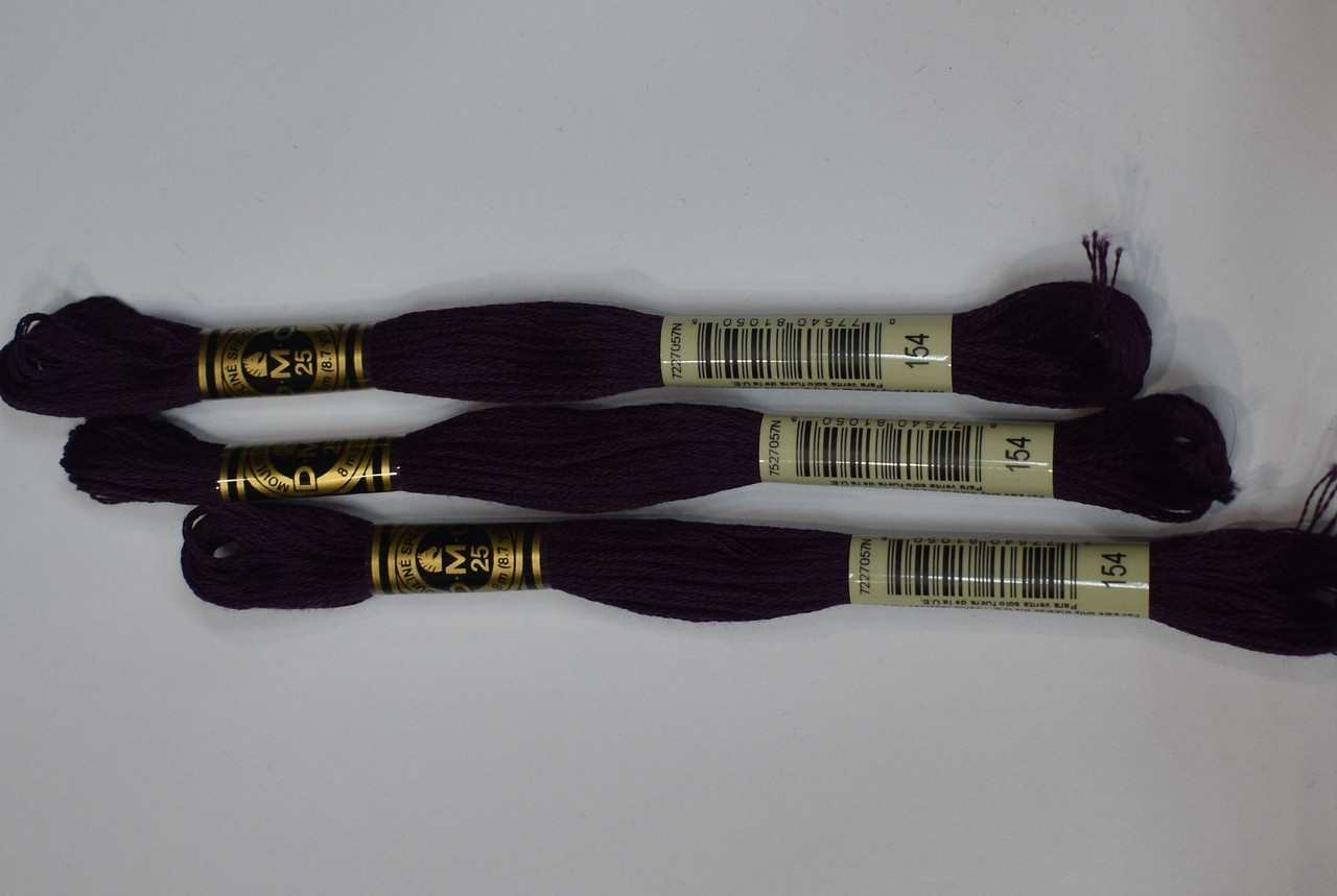 Нитки муліне DMC колір 154, червоного винограду, оч.т. арт.117, фото 1