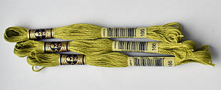 Нитки муліне DMC колір 166 мох, ср.св., арт.117