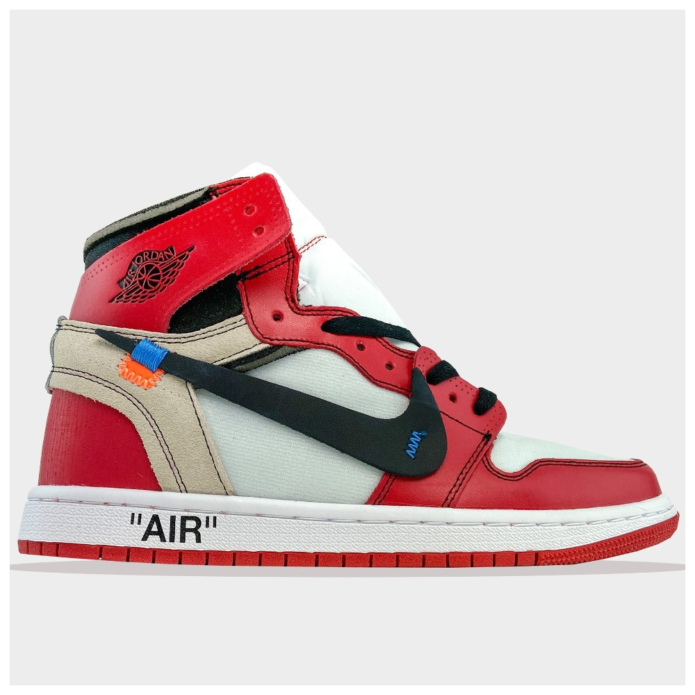 Чоловічі кросівки Nike Air Jordan 1 Red x Off White, чоловічі кросівки найк аїр джордан 1, фото 1