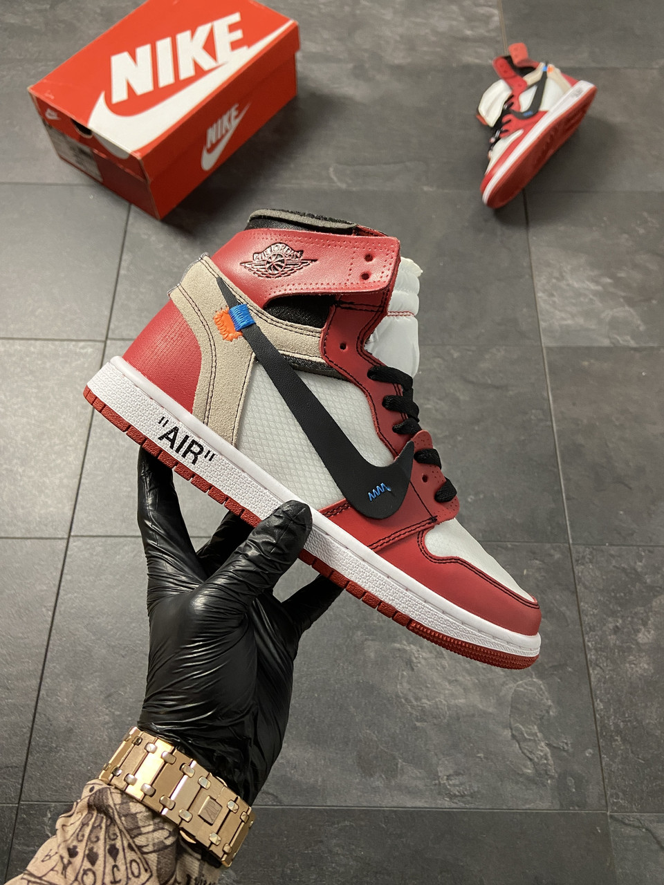 Nike air off white red hotsell