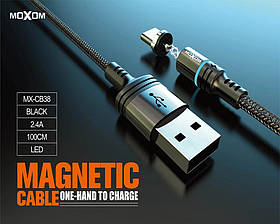 Кабель магнітний USB \ Type-C Magnetic MOXOM (MX-CB38) чорний