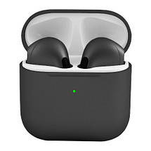 Бездротові навушники AirPods 4 Pro mini original bluetooth з кейсом, стерео гарнітура, колір графіт, фото 3