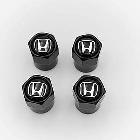 Захисні ковпачки на ніпеля HONDA (Хонда) 4 шт Чорні