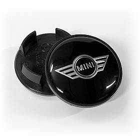 Ковпачки (заглушки) на литі диски MINI (МІНІ) 54 мм Крила Чорні (313-1171-069)