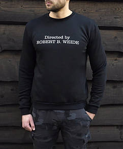 Світшот directed by robert b weide біле лого | чорна кофта