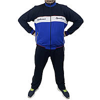 Чоловічий спортивний костюм Dekons синього кольору турецький трикотаж великі розміри (батал) 2XL-6XL