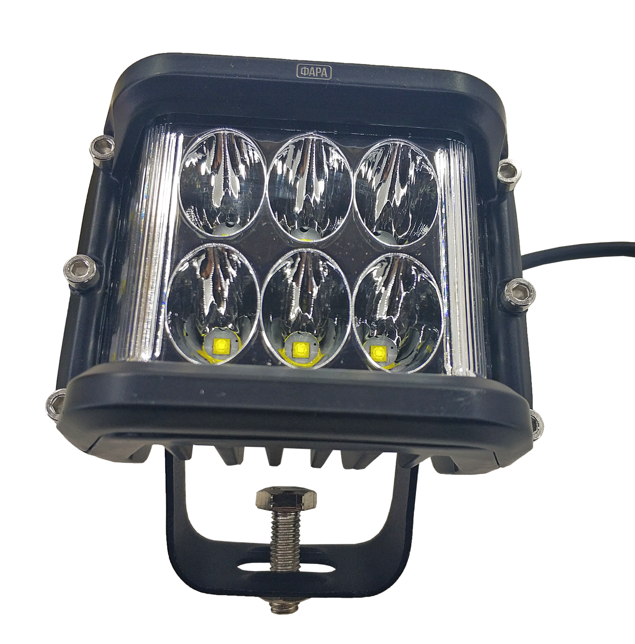 Фара LED прямокутна 60 W (12 діодів), фото 1
