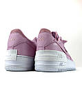 Жіночі кросівки Nike Air Force 1 '07 Shadow Pink White, рожеві шкіряні кросівки найк аїр форс 1 шадоу аір, фото 7