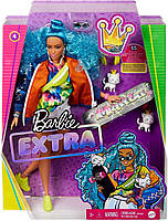 Лялька Барбі Екстра Стильна Модниця - Barbie Extra Style з блакитним волоссям на скейтборді GRN30, фото 9