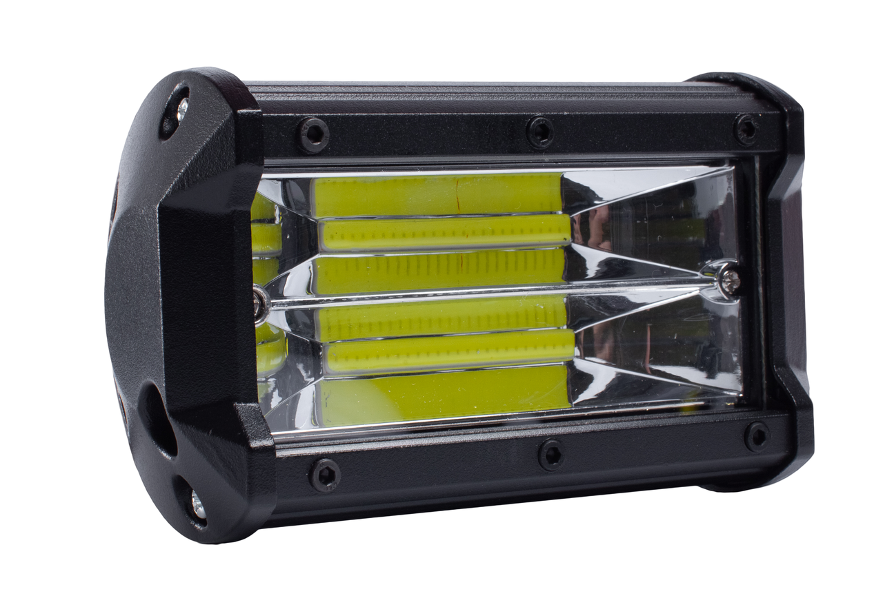 Фара LED прямокутна (chip COB) 72W 6000K (2 діода) (12.5 см х 8см х 6см), фото 1