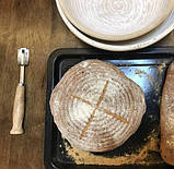 Ніж пекарський для багетів та хліба з з зйомними лезами, з дерев’яною ручкоюю.Тримач для леза, фото 3