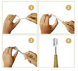 Ніж пекарський для багетів та хліба з з зйомними лезами, з дерев’яною ручкоюю.Тримач для леза, фото 4