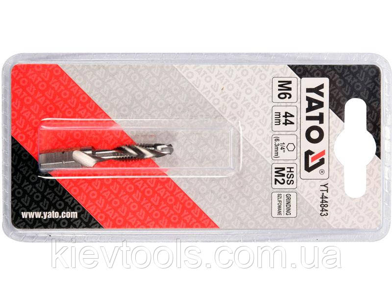 Сверло-метчик HEX 1/4 для резьбы М6 Х 1,0 мм Yato YT-44843