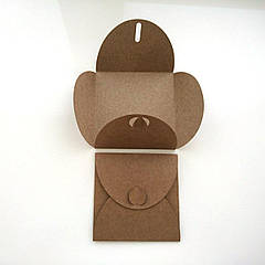 Подарунковий конверт з еко крафт-картону, 155х155 мм, 250 гр/кв. м