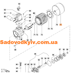 Корпус мотора для мийки високого тиску Oleo-Mac PW 136 C (CH04660029)